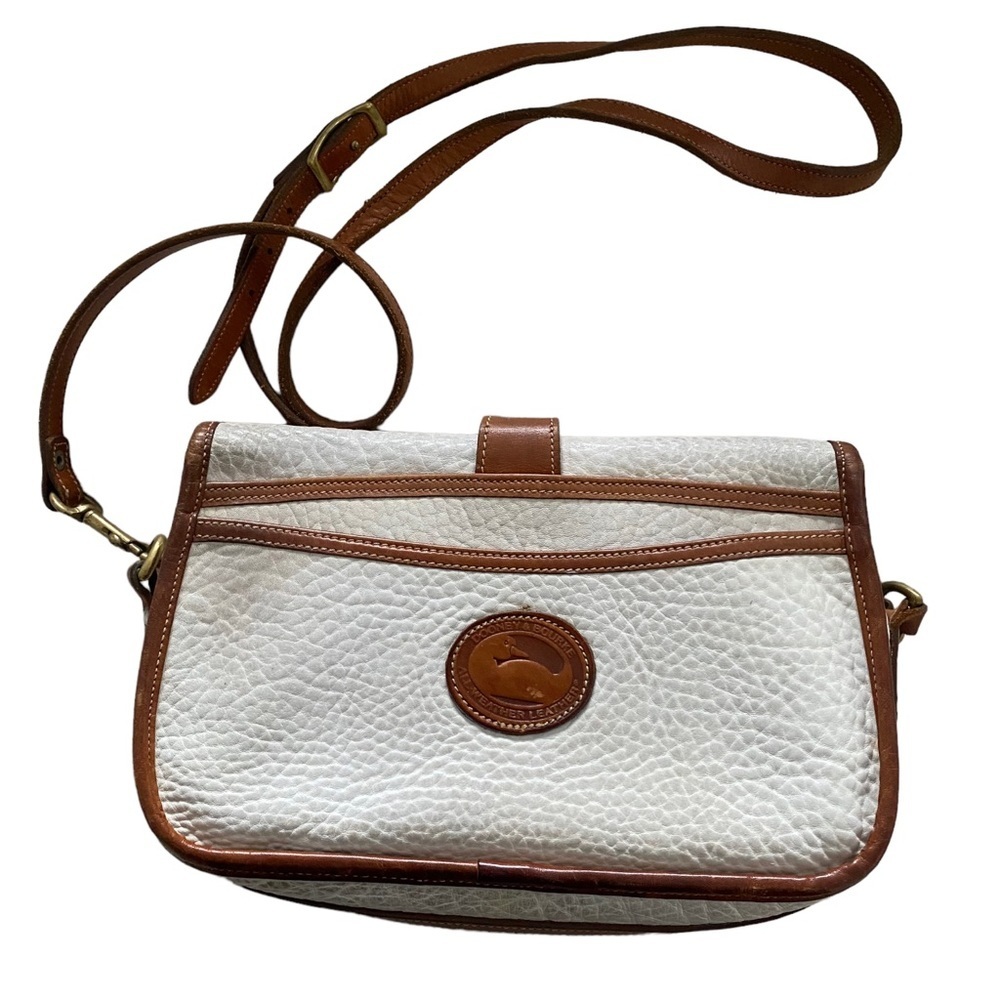 Vintage Dooney & Bourke White Leather Crossbody